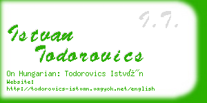 istvan todorovics business card
